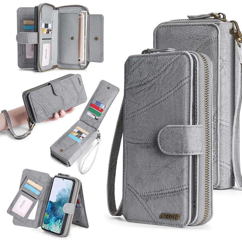 Wallet Pu Leather Phone Cases For Samsung Galaxy S25 S24 S23 S22 S21 S20 FE S10 S9 S8 Plus Ultra S20fe S21fe Case Cover Bag