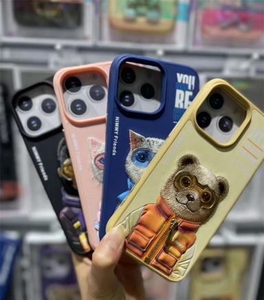 New High Quality Pet Protect Cover Lovely Cool Knitted Embroidery Couple Gift Phone Cases For iPhone13 Series