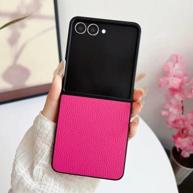 Shockproof Phone Case for Samsung Galaxy Z Flip 8 7 6 5 4 3 Flip8 Flip7 FE Flip6 Flip5 Flip4 5G Luxury Leather Protective Cover
