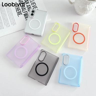 Zfold8 Translucent for Magsafe Candy Color Case for Samsung Galaxy Z Fold 8 Ultra 7 6 5 ZFold8 Hinge All-inclusive Hard PC Cover