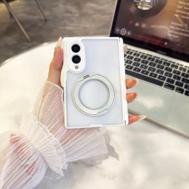 360 Ring Magnetic Phone Holder Skin Feel Phone Case for Samsung Z Fold 8 Wide 8Ultra Hinge Protection Camera Protection Cover