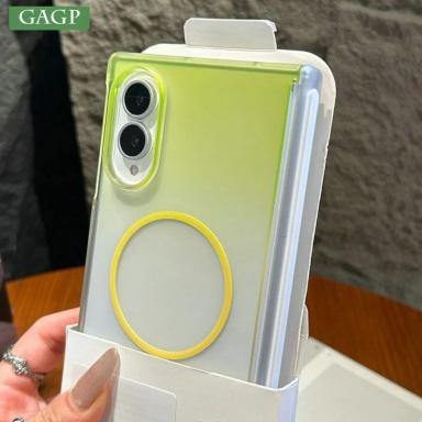 Gradient Candy Color Transparent for Magsafe Case for Samsung Galaxy Z Fold 8 Ultra 5 6 fold7 Hinge Protection PC Magnetic Cover