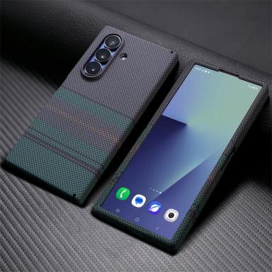 Carbon Fiber Texture For MagSafe Case For Samsung Z Fold 8Ultra 8 7 6 5 4 Magnetic With Screen Protect Film Shockproof PC Cover