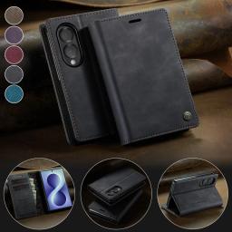 CaseMe Retor PU Leather Flip Purse Holder Phone Case For Samsung Galaxy Z Fold 8 Ultra 7 Fold8 Fold8Ultra Wallet Card Slot Cover
