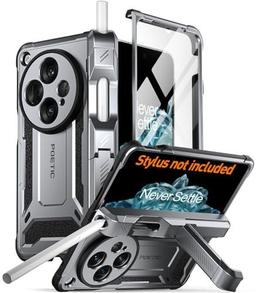 Gaffar India Spartan Case for OnePlus Open/Oppo Find N3, [Hinge Protection] [Kickstand] [Oppo Pen Holder] Full-Body Protective Rugged Cover, Built-in Screen Protector, Gun Metal