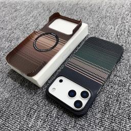 Frameless Carbon Fiber Starry Sky For Magsafe Magnetic Case For iPhone 17 Air 16 15 14 13 12 Pro Max Plus Wireless Charge Cover