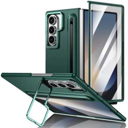 Metal Lens Stand With S Pen 360 Full Screen Protector Shockproof Case For Samsung Galaxy Z Fold 8 Ultra 7 6 5 4 3 Fold8 Cover