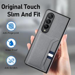 Anti-Scratch Business Leather Folding Case for Samsung Galaxy Z Fold 7 5 4 fold7 fold6 Fold4 fold5 Fold3 Fold2 Fold 3 2 5G