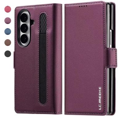 Magnetic Flip Leather Phone Case for Samsung Galaxy Z Fold 7 6 5 4 3 5G Fold7 Fold6 Fold5 Wallet Card Bag Cover Etui Coque