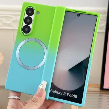 Gradient Color For Magsafe Magnetic Hinge Protection Hard Plastic Phone Case for Samsung Galaxy Z Fold 7 6 5 4 3 5G Cover