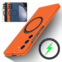 Ultra Thin Frameless Magnetic Phone Case for Samsung Z Fold 7 Magsafe Hard Wireless Charging Cover for Galaxy Z Fold7 Fold 6 5 4