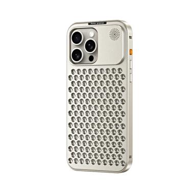 Metal aluminium Hollow Cooling Phone Case for iPhone 14 13 12 16 Pro Max 15 16 Plus Aromatherapy Diffuser Detachable Rear Cover