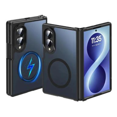 Luxury Matte Skin Feel for Magsafe Magnetic Phone Case For Samsung Galaxy Z Fold 8 7 6 Fold8 Ultra Shockproof PC TPU Cover