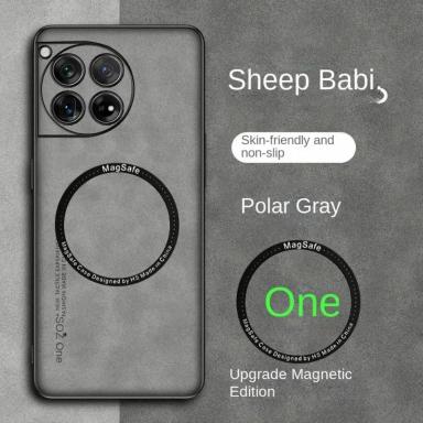 Sheepskin Vintage Magnetic Leather Soft Phone Case For One Plus OnePlus 13 13R 12 12R 11 11R 5G Magsafe Wireless Charging Cover