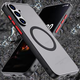 Shockproof Armor Magnetic Case For Samsung A56 5G A36 A26 A16 A55 A35 A25 A15 A54 A34 A14 A53 A13 A52S Translucency Phone Cover