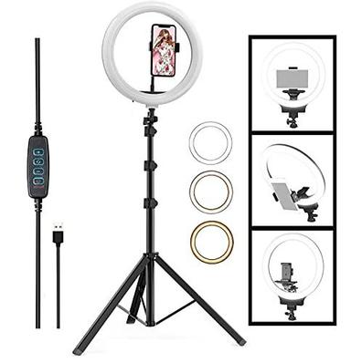 Ddlc 14 Inch Ring Light With Stand Tripod, Led Circle Lights With Phone Holder For Selfie Camera Photography Makeup Video Live Streaming And Vlogging