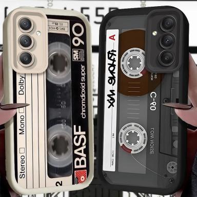 Case For Samsung Galaxy S24 S25 S23 Ultra S22 S21 Plus FE A36 A56 A26 A16 A06 A15 A25 A35 A55 5G Lucky Tape Pattern Back Cover