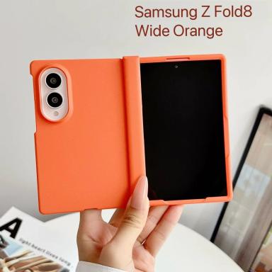 For Samsung Galaxy Z Fold3 4 5 6 7 8 Ultra Wide Case Colorful Skin-friendly Matte Silicone Hinge Fold Shockproof Protective Case