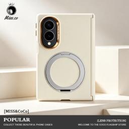 360 Rotating Magnetic Stand Skin Feel Case for Samsung Galaxy Z Fold 8 Wide 8Ultra for Magsafe Shockproof Hinge Protection Cover