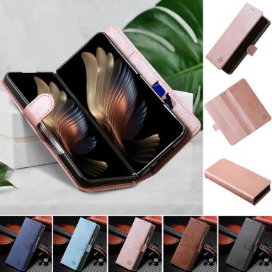 Wallet Phone Case For Samsung Galaxy Z Fold 6 5 Card Holder Stand Shockproof Cloudy  PU Leather Cover For Z Fold 3 4 Funda
