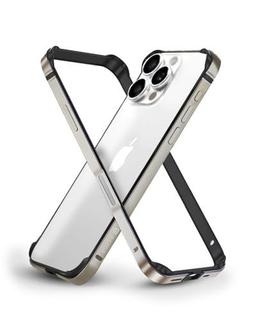 RAEGR iPhone 16 Pro Max Case |Anodized Aluminum Bumper |Supports Mag-Safe Wireless Charging |Edge Armor Protective Minimal Case Designed for iPhone 16 Pro Max (2024) - Natural Titanium RG10585