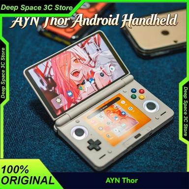 In Stock AYN Thor Android Handheld Dual Screen 1080p Clamshell 6'' AMOLED Screen 6000mAh Battery Android13 Gaming Console