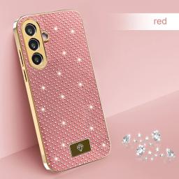 Silicone Flash Drill Cases for Samsung Galaxy A56 A55 A54 A53 A36 A35 A34 A26 A25 A24 A15 A16 A14 A06 4G 5G Electroplated Covers