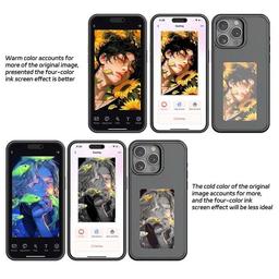 DIY E-Ink Smart Display Photo On Rear Projection On Back Cover For iPhone14 iPhone15 Pro ProMax (3 Colours)