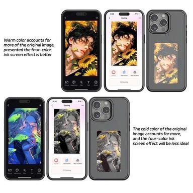 DIY E-Ink Smart Display Photo On Rear Projection On Back Cover For iPhone14 iPhone15 Pro ProMax (3 Colours)