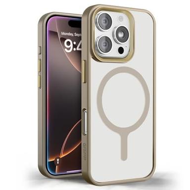 GRIPP Clarion Mag-Safe Case for iPhone 16 Pro Max (6.9") 2024 | 8ft Drop-Tested with D30 Technology, Aluminum Alloy Camera Ring Raised Edges, Metal Buttons, Shockproof Bumper Back Cover - Gold