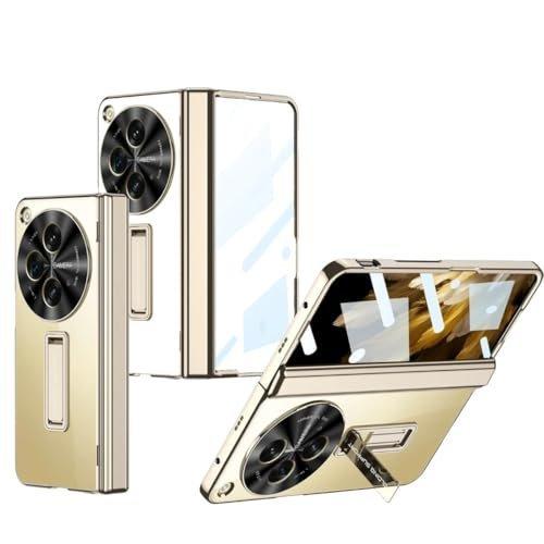 Back Cover Case for Oneplus Open Shockproof Protective Opulent Clarity Magnetic Hinge Case for Men & Boys(Natural Titanium)