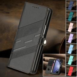 Thin Suede Flip Leather Phone Case  for Samsung Galaxy Z Fold 7 5G Z Fold 6 5 4 3 Fold7 Flip Stand Wallet Cards Back Cover Coque