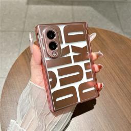 For Samsung Galaxy Z Fold 8 5G Case Fashion Hard PC With Screen Glass Plating Case For ZFold 8 Fold8 Hinge Protection Cover