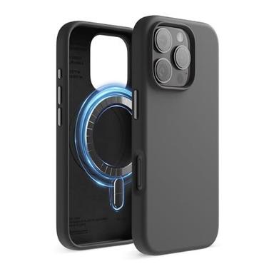 Gaffar India Magnetic Silicone Case Compatible with iPhone 16 Pro Case 6.3 Inch Compatible with All MagSafe Accessories - Built-in Magnets, Soft Grip Silicone, Shockproof [Black]