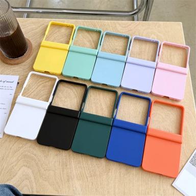 Fashion Candy Color Skin Feel Frosted Phone Case For Samsung Galaxy Z Flip 8 7 FE 6 5 Hinge Full-Protection Anti-drop Slim Cover
