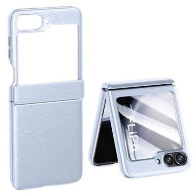 Back Cover Case For Samsung Galaxy Z Flip5 Shockproof Protective Urban Classic Grip Leather Case For Men & Boys