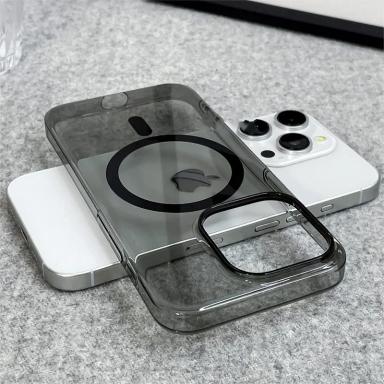 Original Ultra Thin For Magsafe Transparent Case For iPhone 16 15 14 13 17 Pro Max Magnetic Wireless Charge Glossy Clear Cover