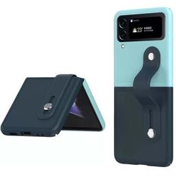 Back Cover For Samsung Galaxy Z Flip 4 / Flip4 5G Ultra-Thin Lightweight Leather Strap Kickstand Anti-Fall Protective Shockproof Back Cover Case