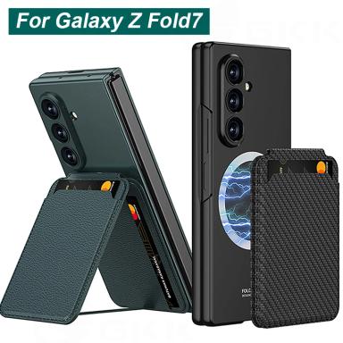 GKK Magnetic Wireless Charge Case For Samsung Galaxy Z Fold 7 6 Screen Glass Card Package Holder Cover For Galaxy Z Fold7 Case