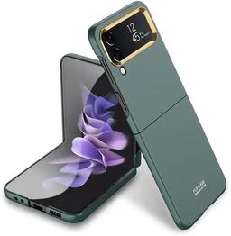 Back Cover For Samsung Galaxy Z Flip4 Ultra Thin Case Cover With Golden Ring Camera Protection