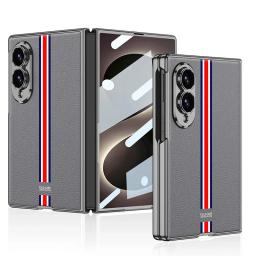 For Samsung Z Fold8 foldable phone case, personalized electroplated leather case with integrated film