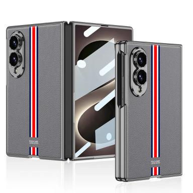 For Samsung Z Fold8 foldable phone case, personalized electroplated leather case with integrated film