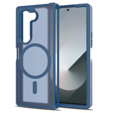 Skin Feel Magnetic Case for Samsung Galaxy Z Fold 6 7 ZFold7 ZFold6 2-piece Set For Magsafe Wireless Charging Shockproof Cover