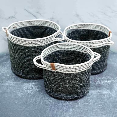Cylinder Braid Basket Pack (2 pc) ( 1 small + 1 Medium )