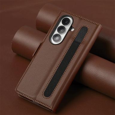 PU Leather Phone Case Wallet for Samsung Galaxy Z Fold with Pen Slot And Card Holder Compatible with Z Fold 7 6 5 4 3