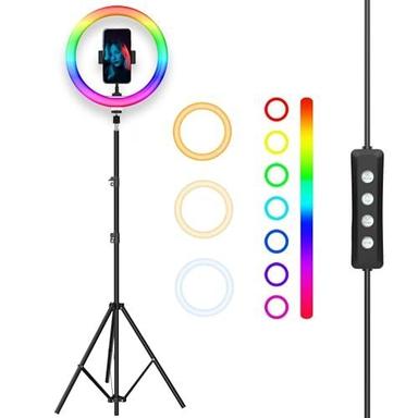 Tygot 14 Inch Led Rgb Ring Light With Tripod Stand For Camera, Phone, Youtube, Video Shoot, Live Stream, Makeup, Reels, Professional Multicolour Ringlight With 7 Feet Foldable Stand & Mobile Mount