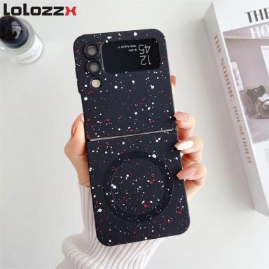 Graffiti Polka Dots For Magsafe Wireless Charging Matte Silicone Cover For Samsung Z Flip4 Flip3