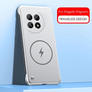 Luxury Frameless Metal Painting Magnetic Case For Oneplus 13 13R 12 12R 11 11R 10T Shockproof Ultra Thin Matte For Magsafe Cover