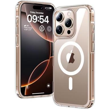 TAURI for iPhone 16 Pro Max Case 6.9", Compatible with MagSafe, Military-Grade Protection, [Anti-Yellowing] Shockproof Transparent Back Magnetic Phone Cover - Clear