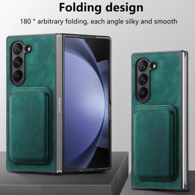 Z Fold7 5G 2025 2In1 Detachable Leather Card Case For Samsung Galaxy Z Fold 7 Magnet Back Cover For Galaxy Z Fold 3 4 5 6 Funda